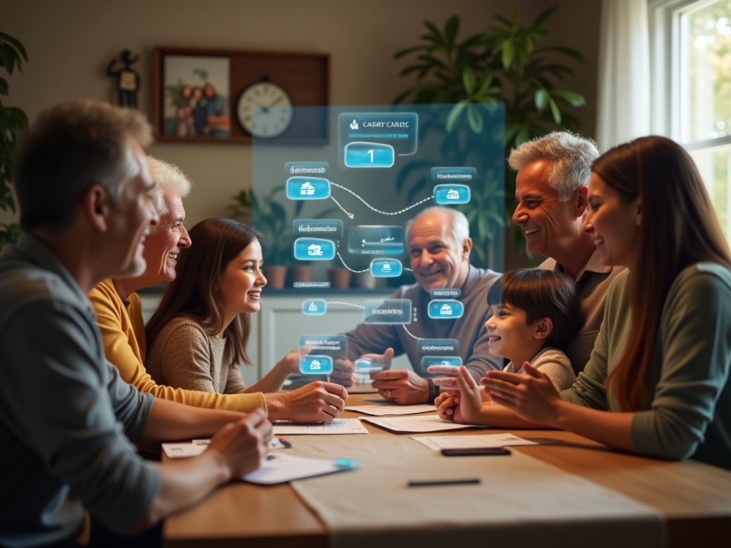 Family budget with gift cards